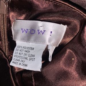 Brown and blue prom dress